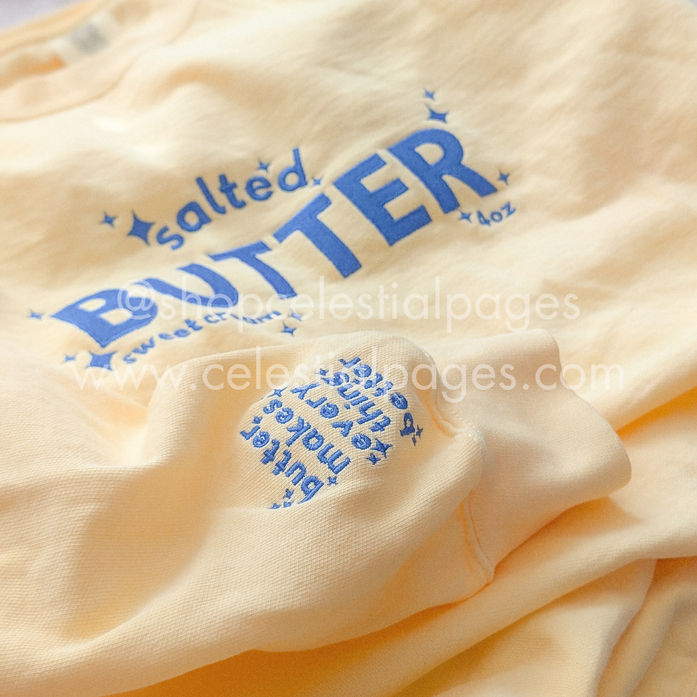 Thumbnail: Butter Embroidered Cotton Sweatshirt - Unisex Comfort Colors Sweatshirt