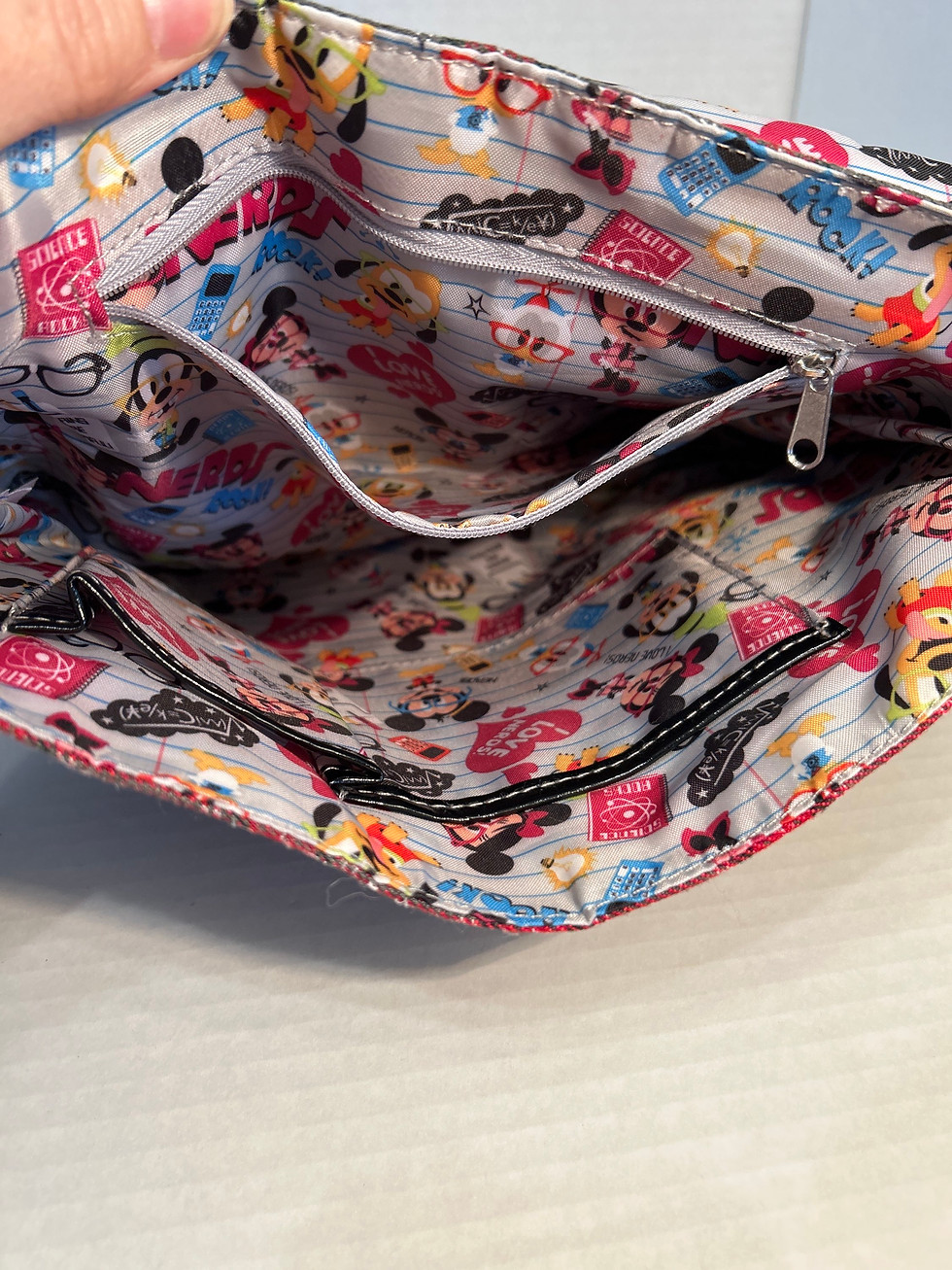 Thumbnail: Disney Parks Mickey Mouse plaid over the shoulder messenger tote bag