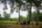 Students explore Fairmount Park in Philadelphia, Pennsylvania. Here, they learn about the Park's Boxers' Trail.