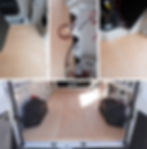 detailed shots of the edge of the sub-floor and overall shot of the finished sub-floor