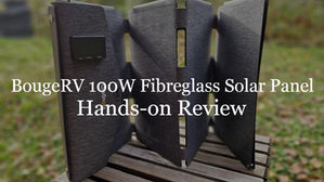 BougeRV 100W portable solar panel review header image
