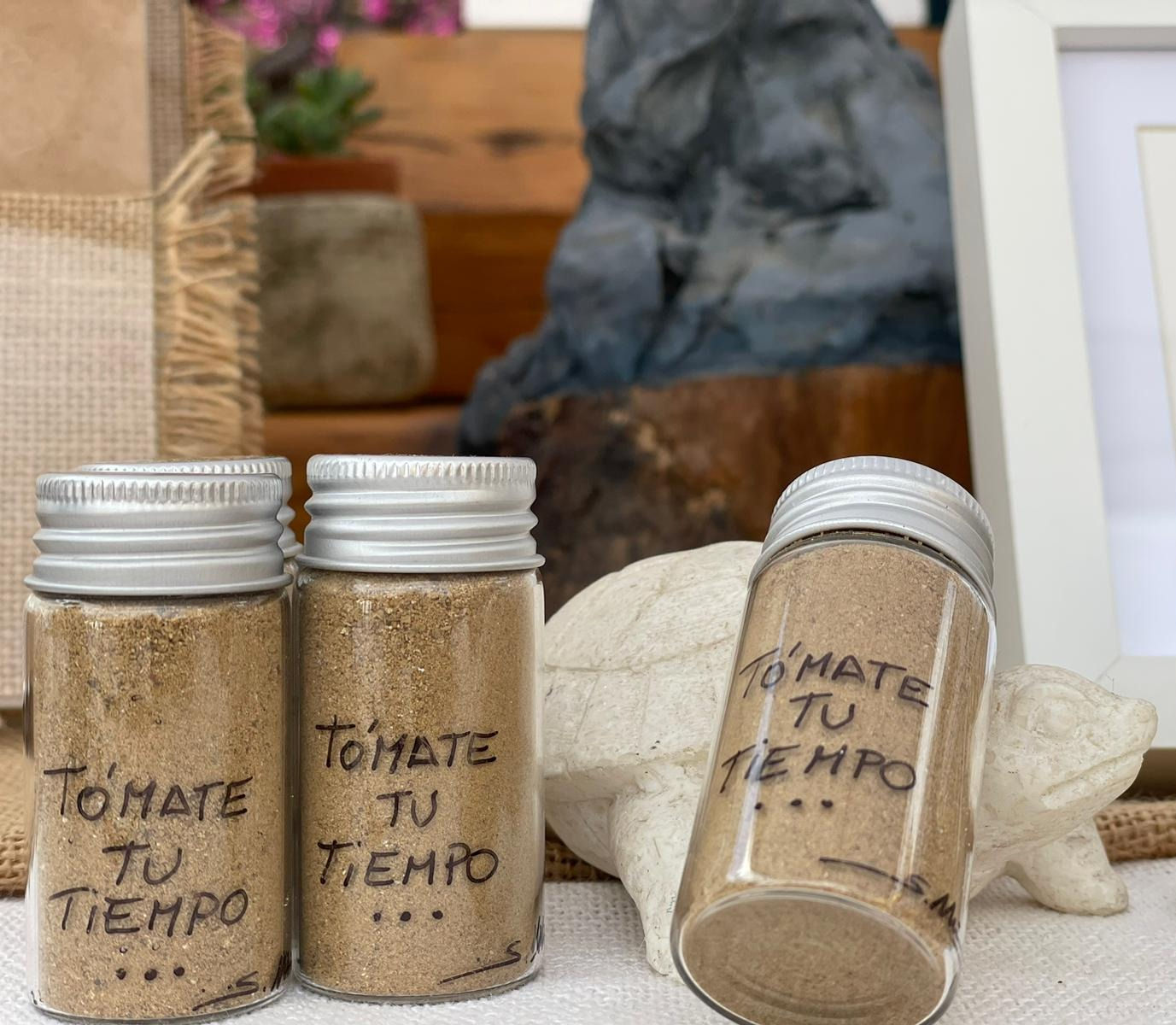 Reloj de arena antihorario  "Tómate tu tiempo"