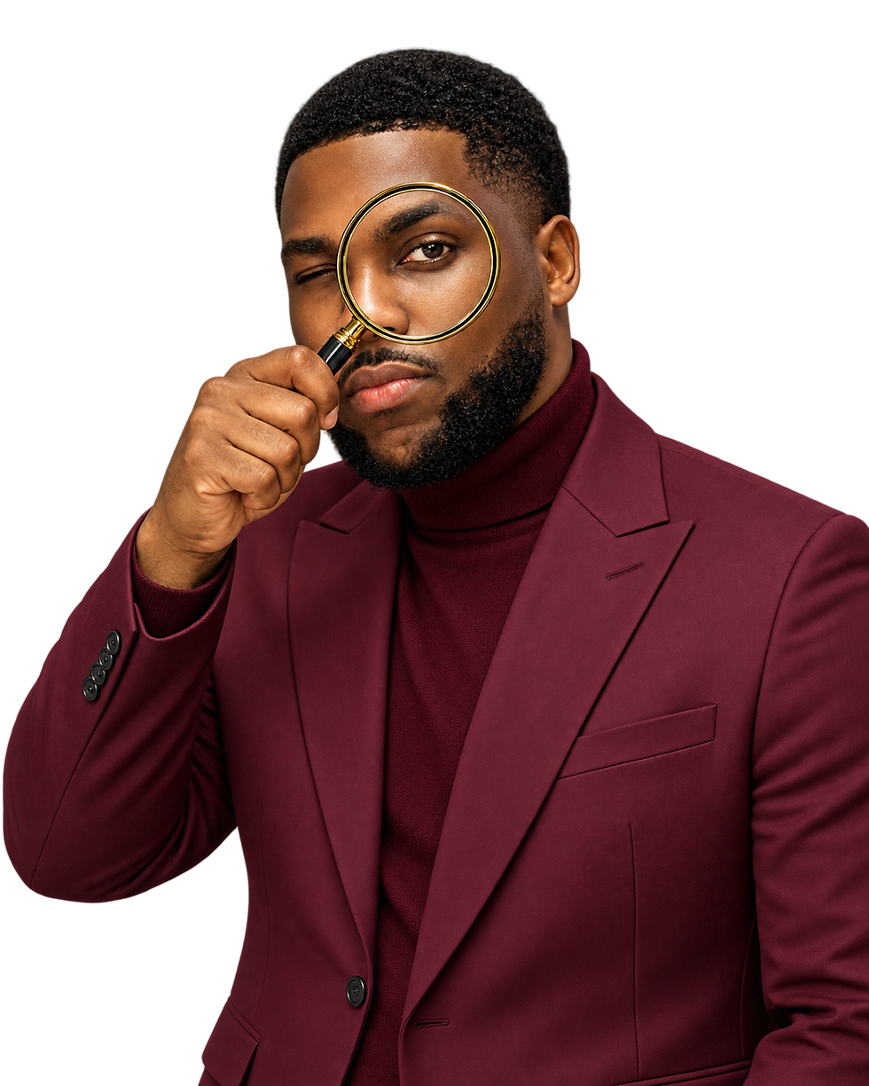 Tax preparer in Houston Texas looking through magnifying glass