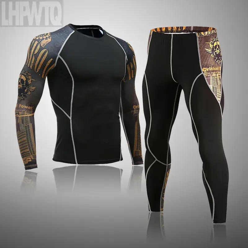 Thumbnail: Men's MMA Compression Training Set – Long Sleeve & Leggings