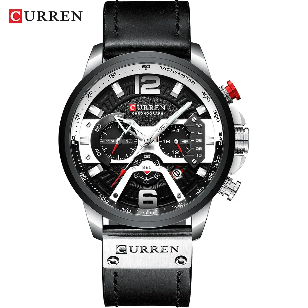 Luxury Men's Quartz Chronograph Watch – Waterproof Stainless Steel