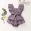 Thumbnail: Newborn baby girl bodysuit clothes ruffle short sleeve backless