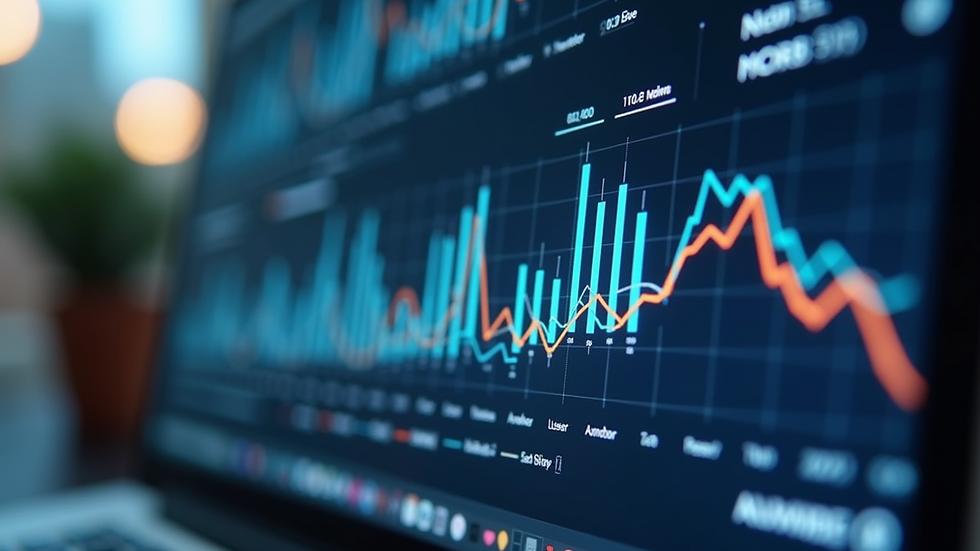 Eye-level view of a digital dashboard displaying social media analytics