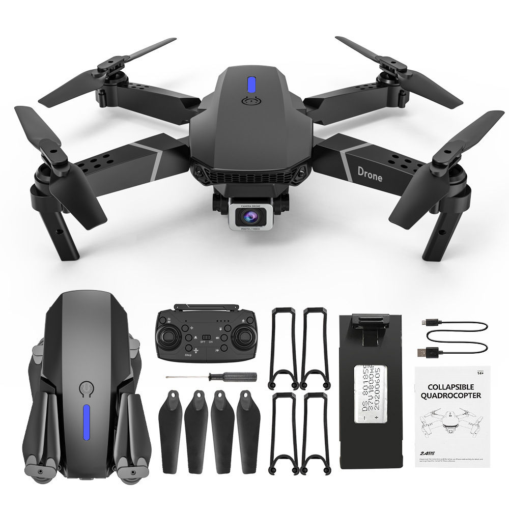 E88 Quadcopter Drone with 4K Dual Camera GPS and FPV WiFi