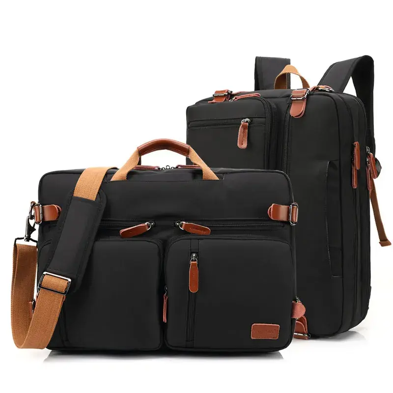 17 Inch Convertible Briefcase Men Business Handbag Messenger Bag