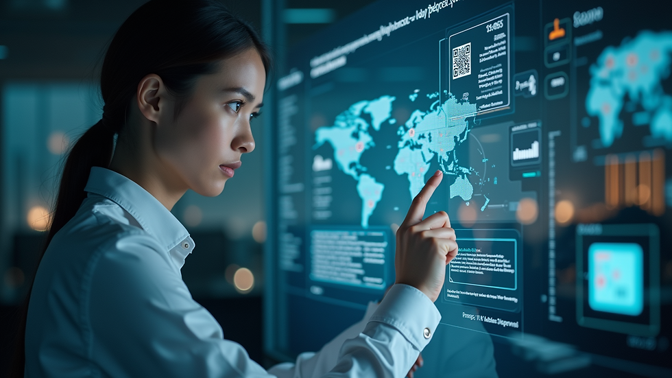 Eye-level view of a digital interface showcasing AI productivity features