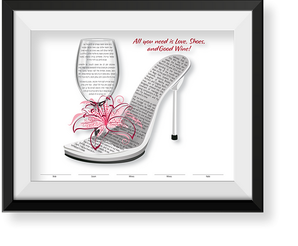 #1884 - Love, Shoes & Wine Ketubah.png