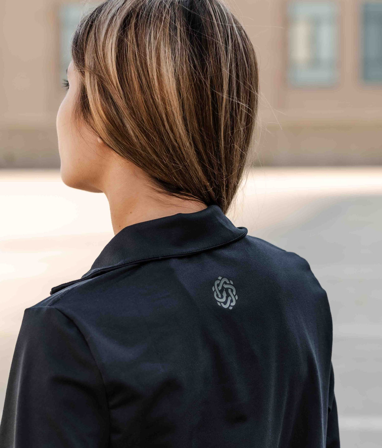 Black Quarter Zip Back View