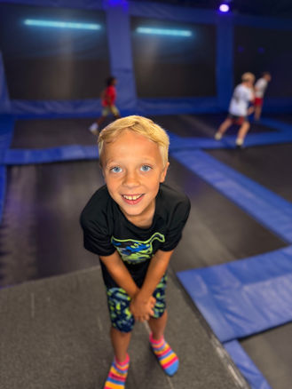 Boy enjoying open jump at Jump Air Zone