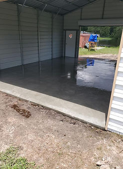 Here is a slab we did with our steel building for a customer.