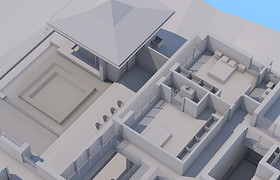 White cut-away model