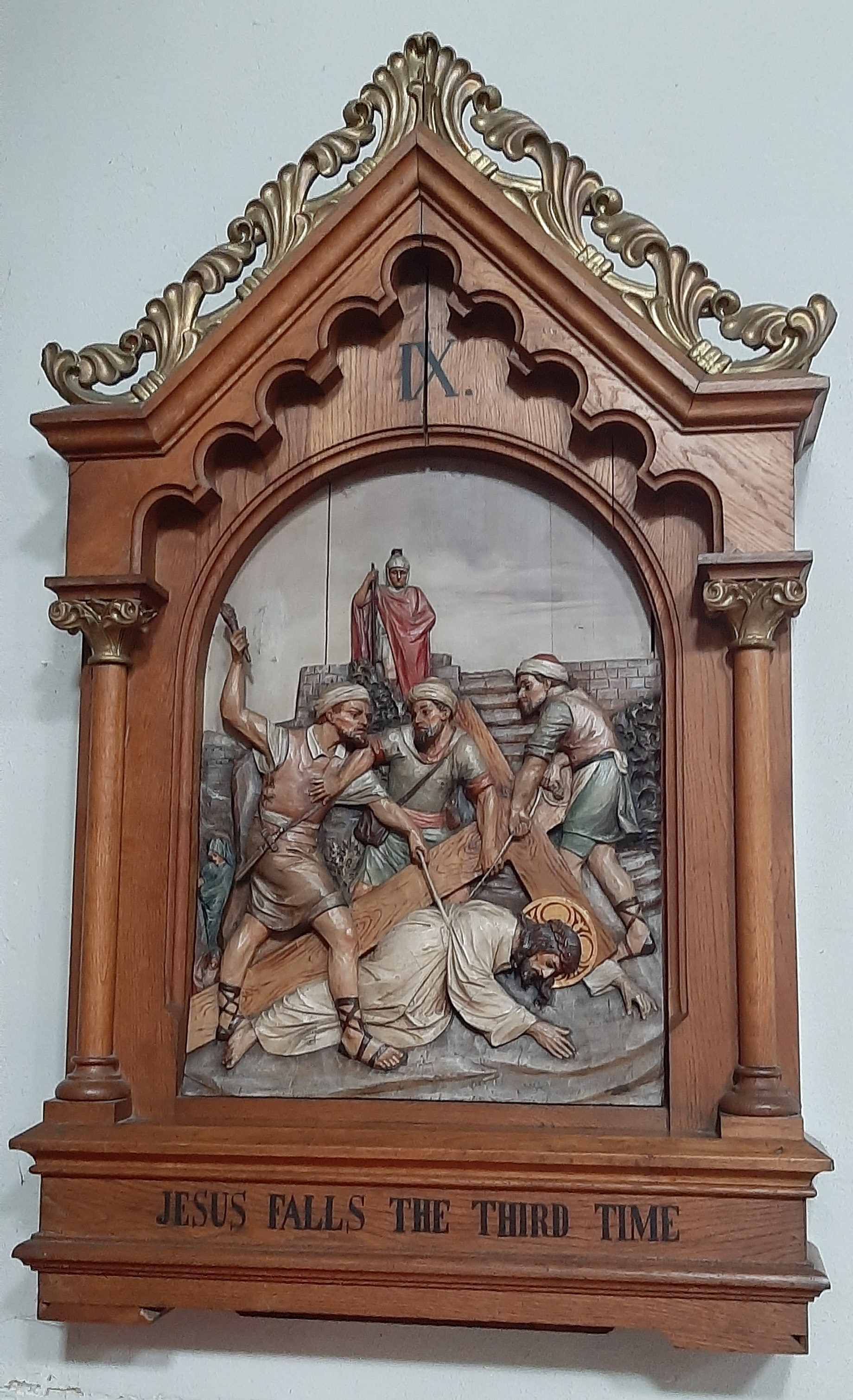 Eleventh Station: Jesus is nailed to the Cross.
