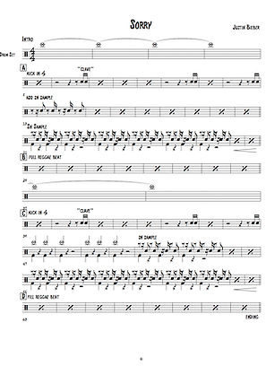 Justin-Bieber-Sorry-Drum-Chart-Sheet-Music
