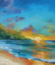 Island Sunset by San Diego Artist Helen Hawes