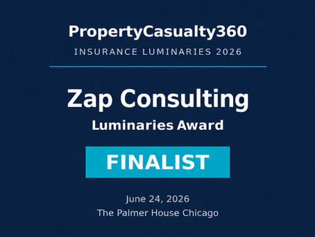 Zap Consulting Named 2026 Insurance Luminary Finalist by PropertyCasualty360