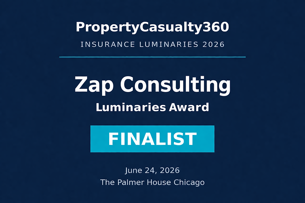 Zap Consulting Named 2026 Insurance Luminary Finalist by PropertyCasualty360