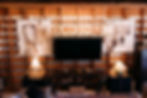 Chandelier and beautiful art in a wedding barn near Kalispell, Montana