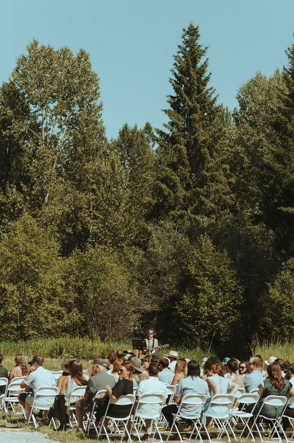 A mountain wedding ceremony near Kalispell & Missoula, Montana,  Photo by Wild Child Photography