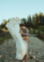 Elegant bride in the rugged forest around Missoula, Montana ©"Wild Child" Photography