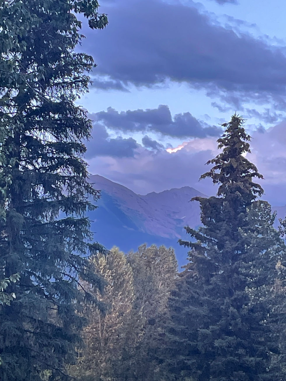 View of Swan Mountains at Wedding Venue near Kalispell, Montana