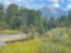 Swan River at outdoor wedding venue near Kalispell, Montana