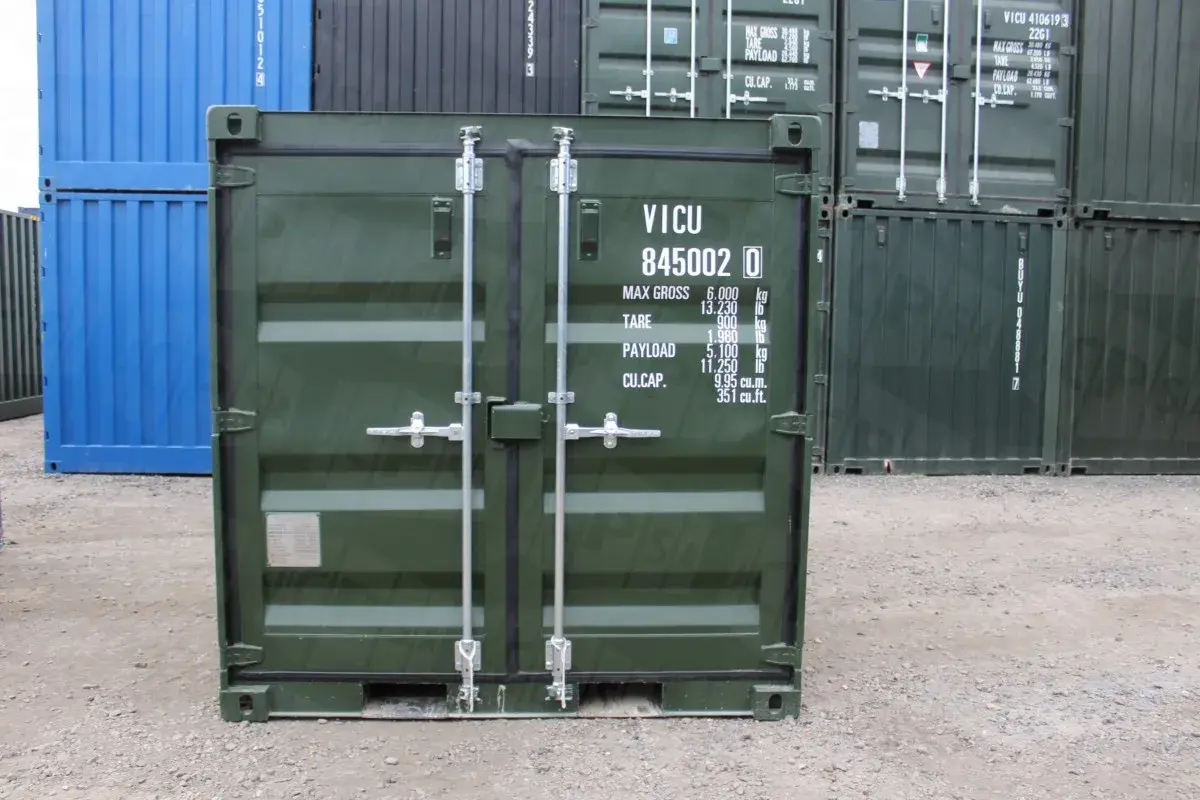 8ft x 7ft New Shipping Container (Green)