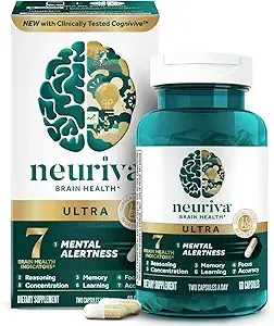 Neuriva Ultra Brain Health Mental Alertness Memory Focus 60 Capsules