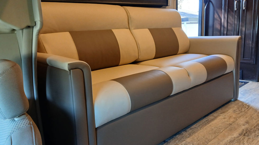 Two Tone RV Sofa 