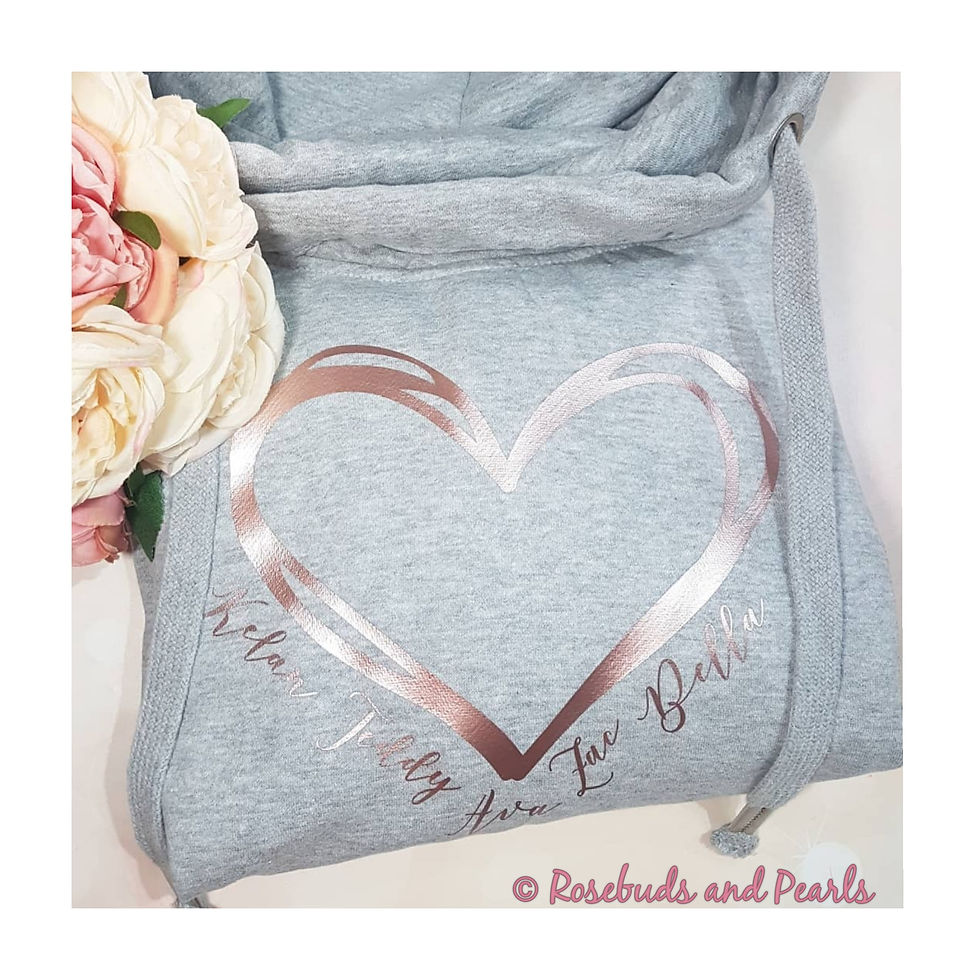 Thumbnail: Personalised Heart Cross Neck Hoodie
