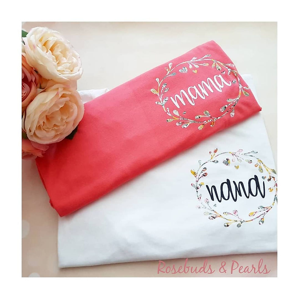 Thumbnail: Floral Mama/Name t-shirt