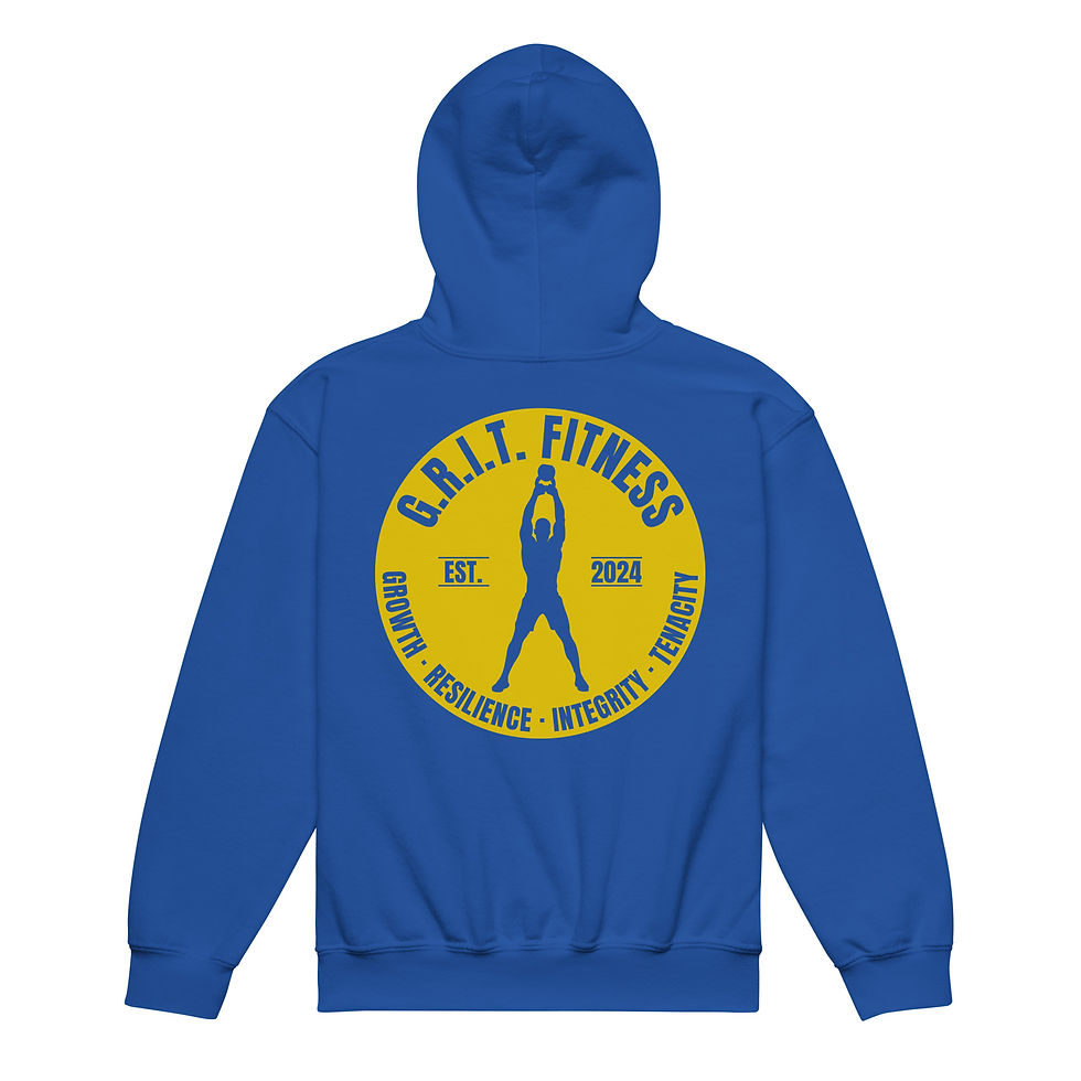 Thumbnail: Youth Gold Logo Punchout heavy blend hoodie
