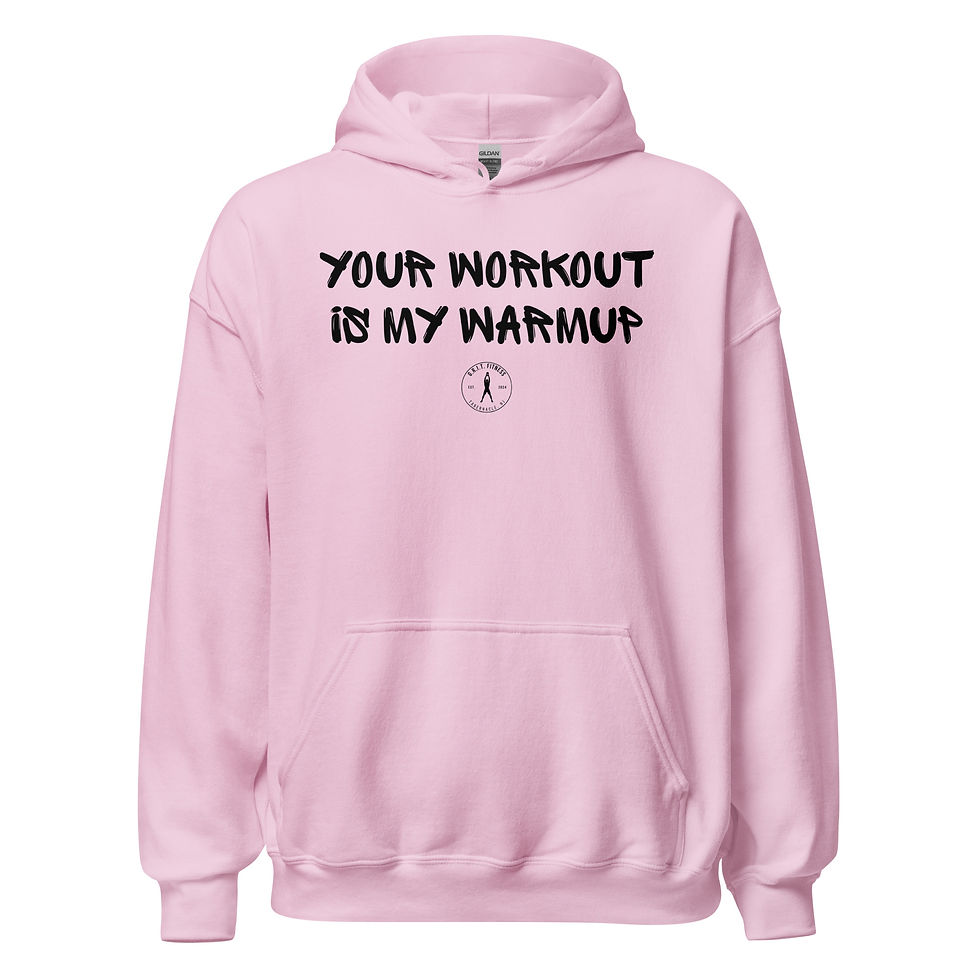 Thumbnail: 'YOUR WORKOUT IS MY WARMUP' Adult Unisex Hoodie