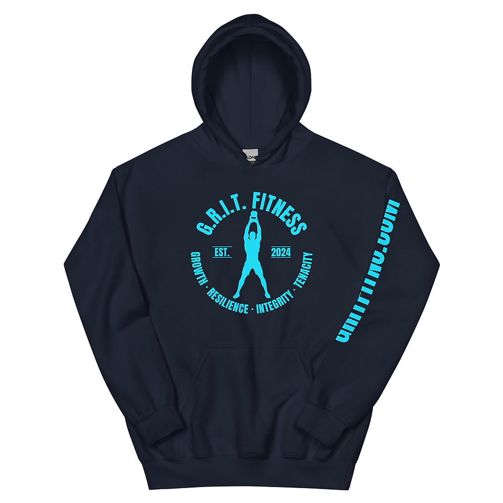 Thumbnail: Blue Logo Punchout Unisex Hoodie