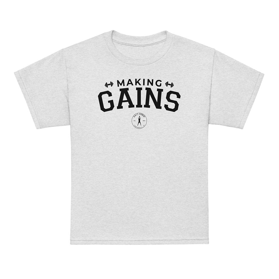 Thumbnail: 'MAKING GAINS' Youth t-shirt