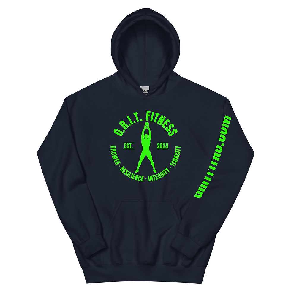 Thumbnail: Green Logo Punchout Unisex Hoodie