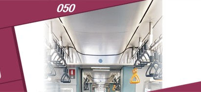 the "side-discharge" duct system adopted in the second-generation Yurikamome vehicles.