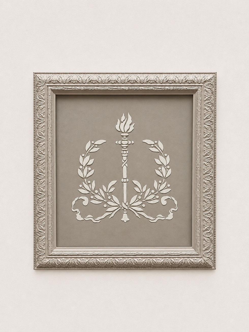 Thumbnail: "Enlightenment" French Inspired Raised Plaster Original Framed Art