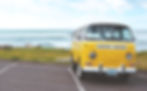 Yellow Van at the Beach