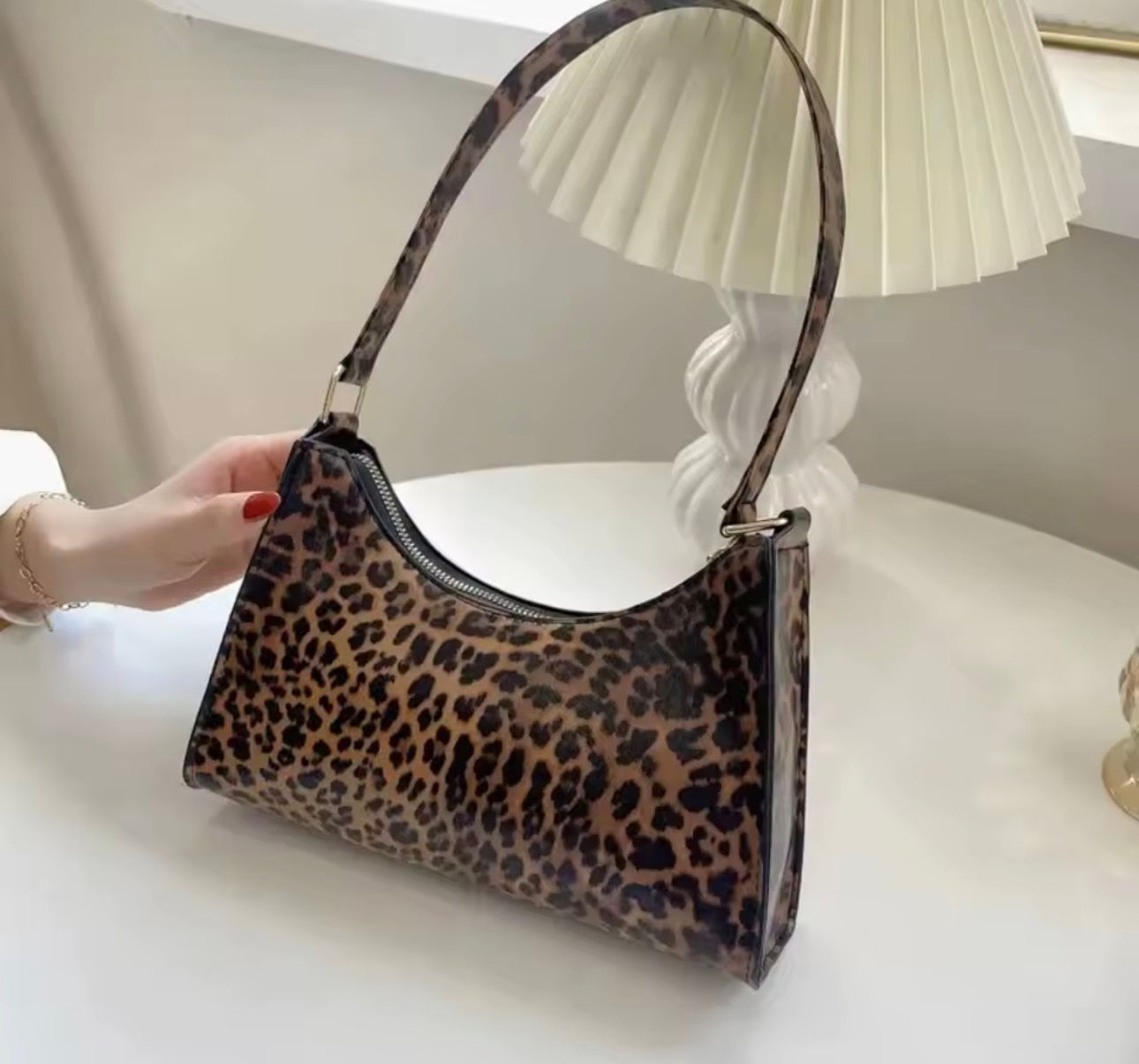 Leopard Print Shoulder Bag