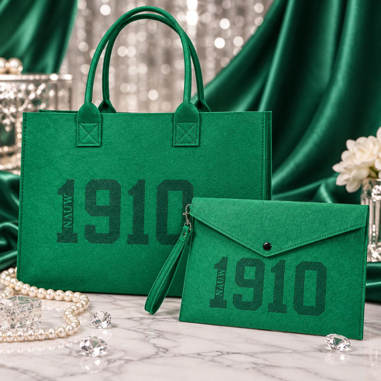 NAUW 1910 Felt Tote Bag & Document Pouch Set