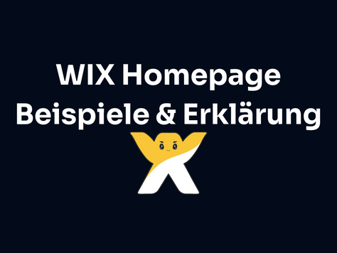 Wix Homepage Beispiele & Erklärung