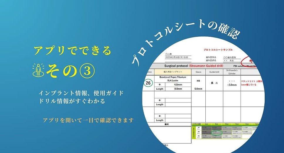 ガイドプロトコルシートをいつでも確認できます