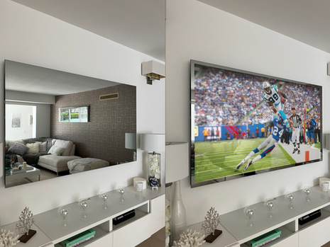 Mirror TV turned off and on