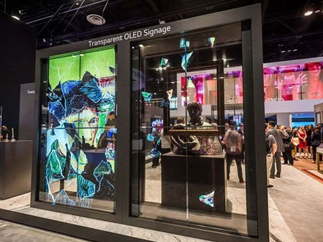 Unlocking the Future of Retail Signage with Transparent OLED Technology.