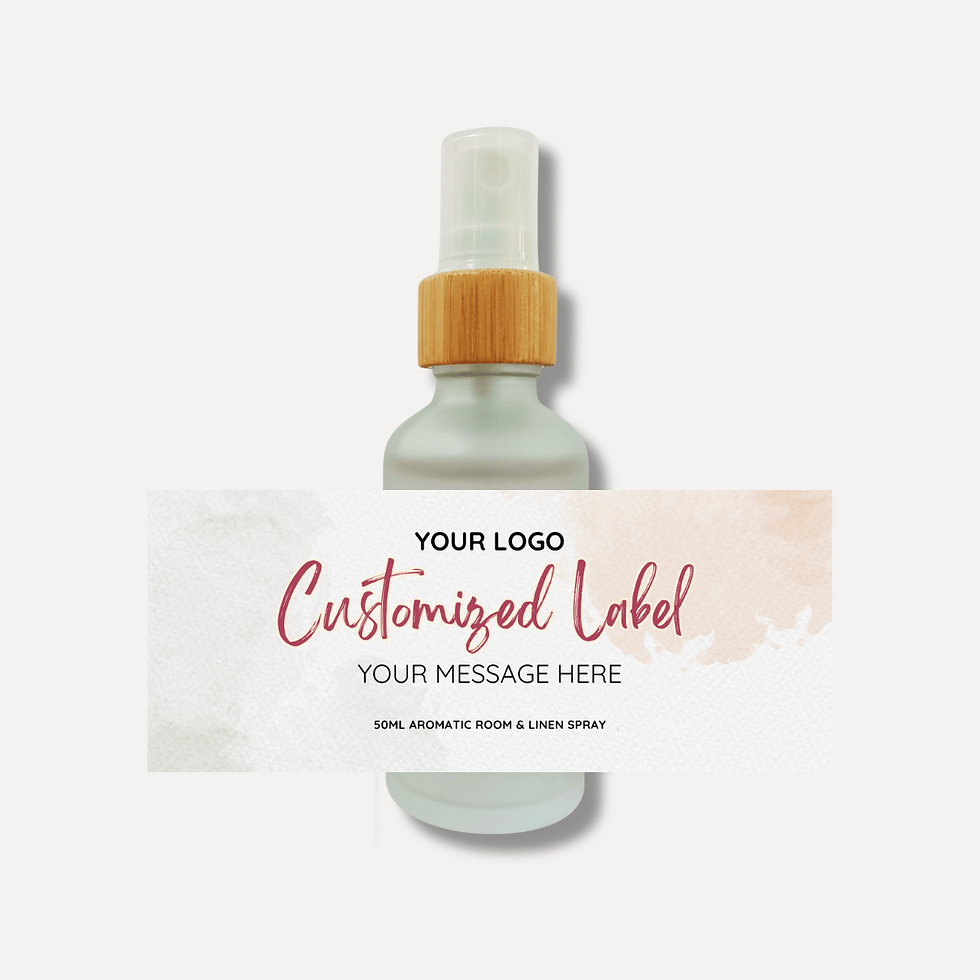 Customized mini room and linen spray