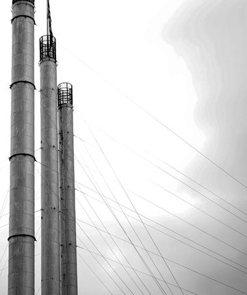 these are the pipes from a building in old mill in bend oregon. I took this picture last year. This image is in black and white.